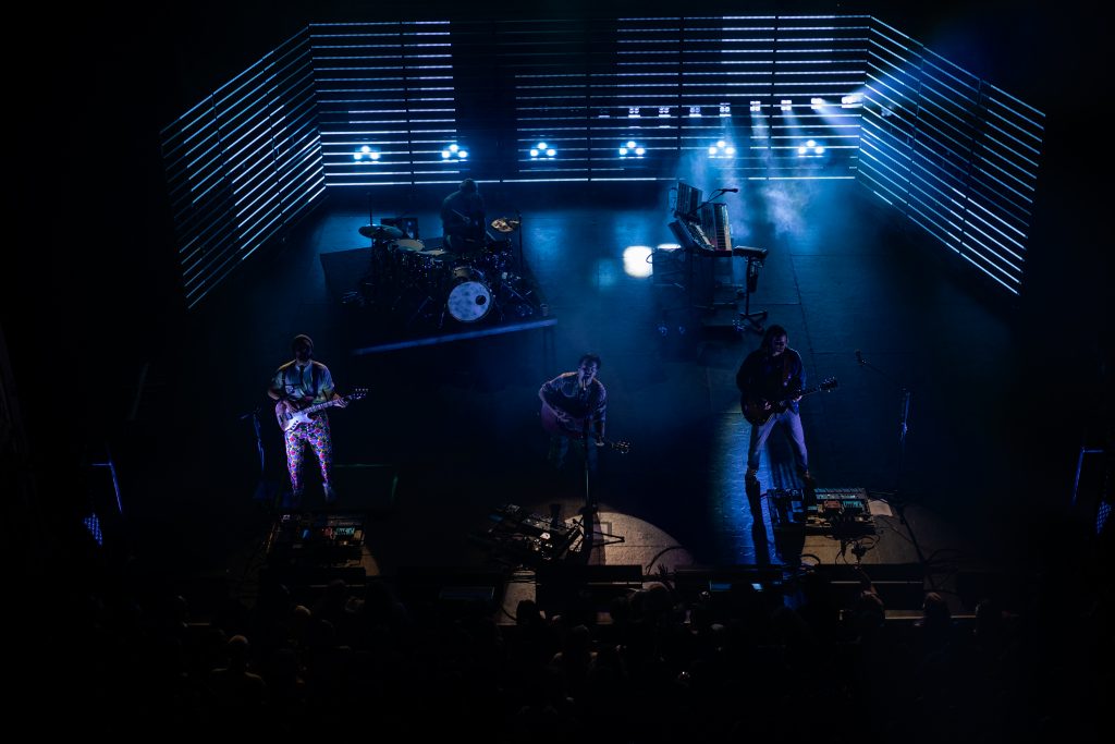 Overhead shot of Milky Chance at the Burton Cummings Theatre.
